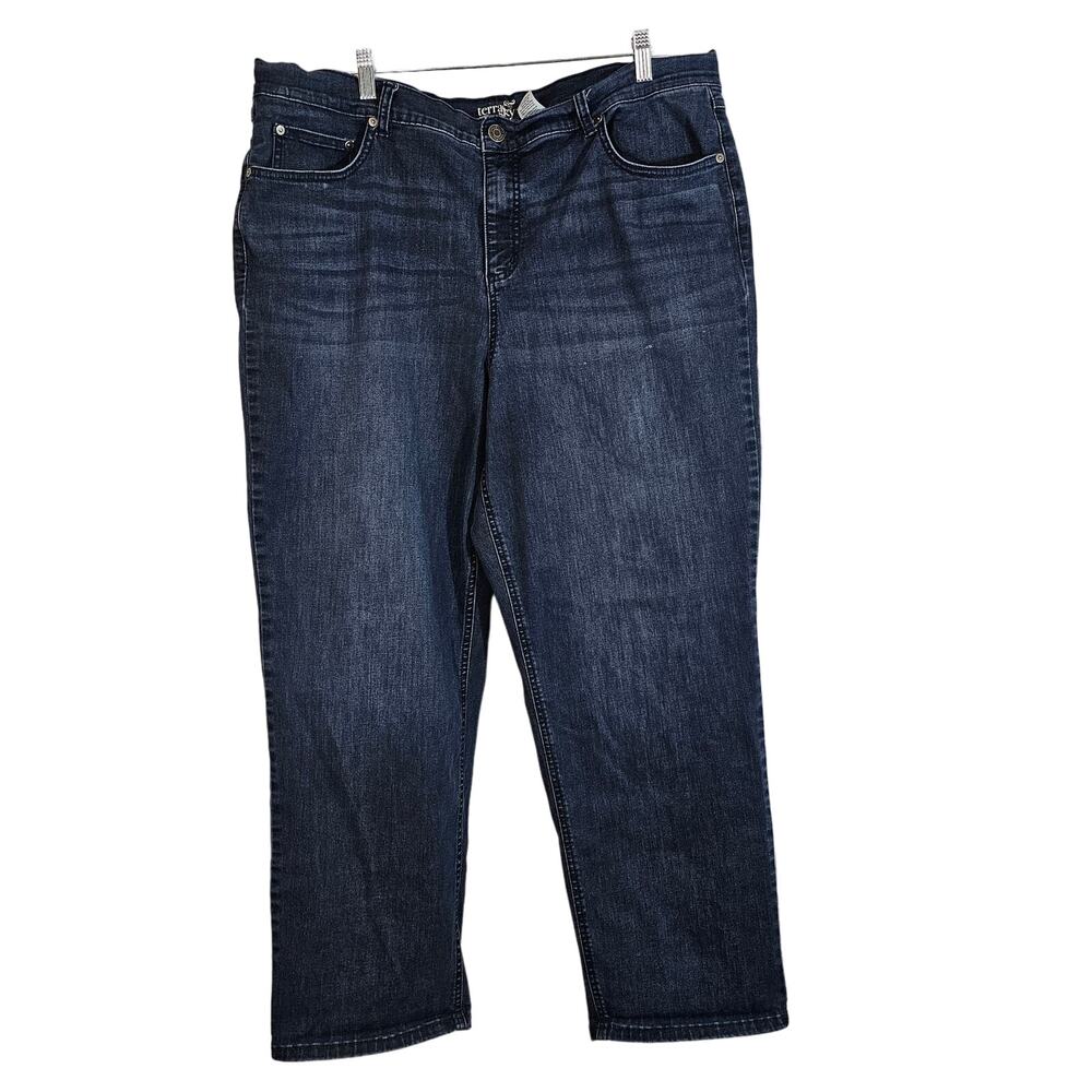 Terra sky plus size 20w straight leg denim jean high rise dark wash stretch
